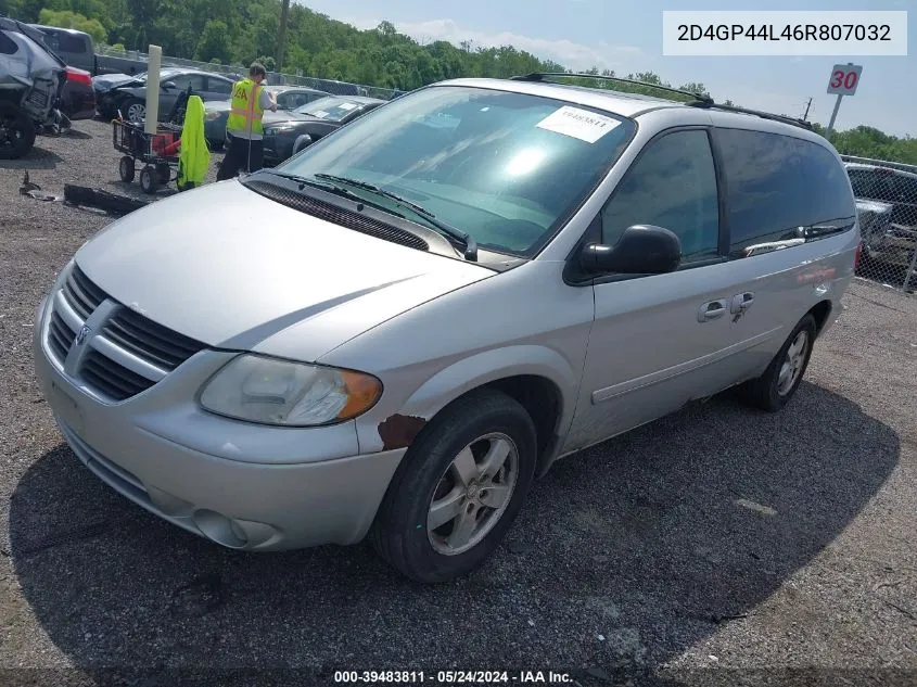 2006 Dodge Grand Caravan Sxt VIN: 2D4GP44L46R807032 Lot: 39483811