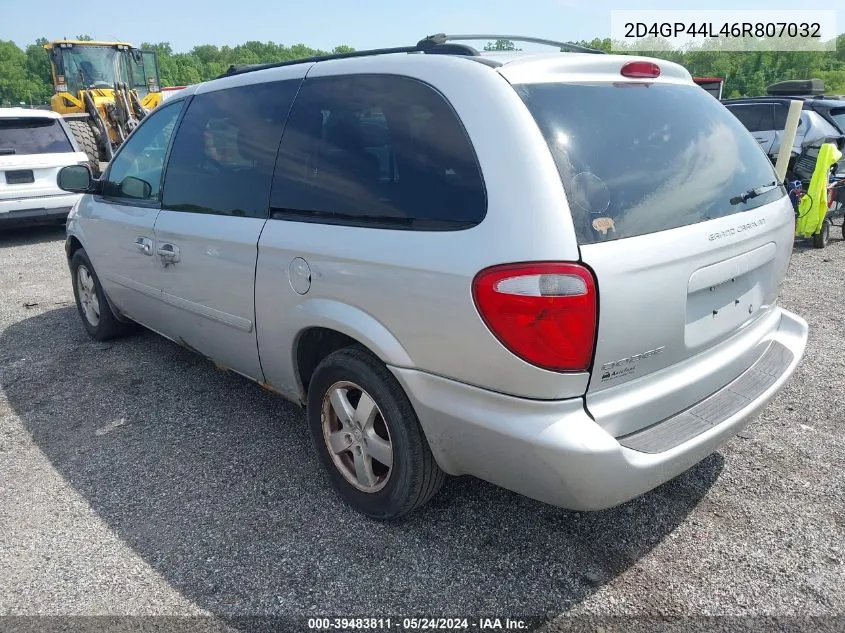 2006 Dodge Grand Caravan Sxt VIN: 2D4GP44L46R807032 Lot: 39483811