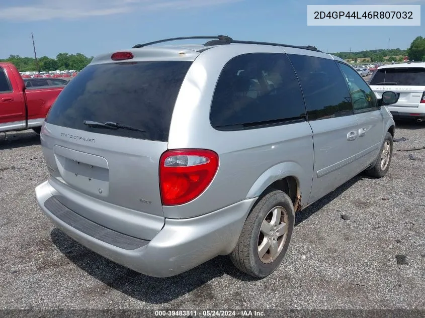 2006 Dodge Grand Caravan Sxt VIN: 2D4GP44L46R807032 Lot: 39483811