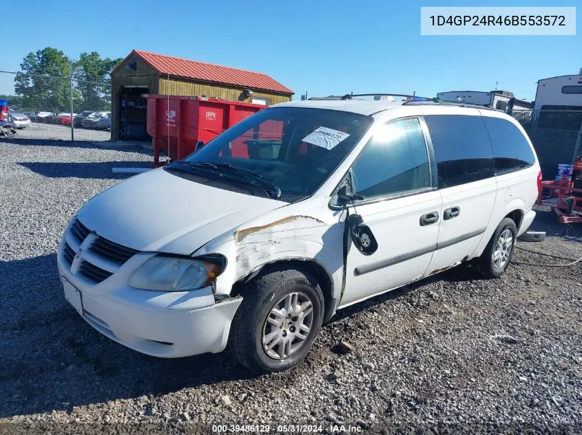 2006 Dodge Grand Caravan Se VIN: 1D4GP24R46B553572 Lot: 39486129