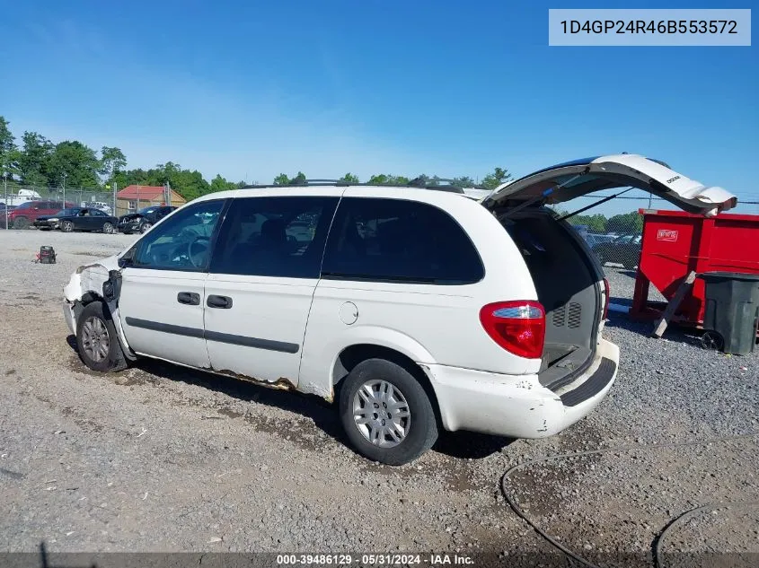 2006 Dodge Grand Caravan Se VIN: 1D4GP24R46B553572 Lot: 39486129