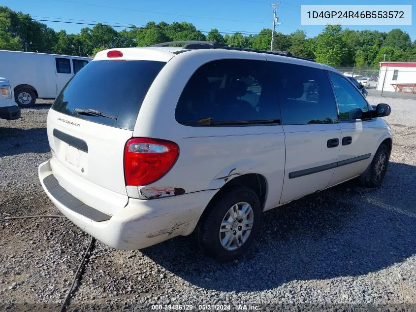 2006 Dodge Grand Caravan Se VIN: 1D4GP24R46B553572 Lot: 39486129