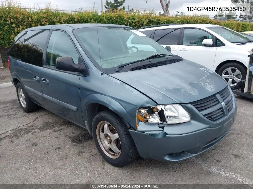 1D4GP45R76B535450 2006 Dodge Caravan Sxt