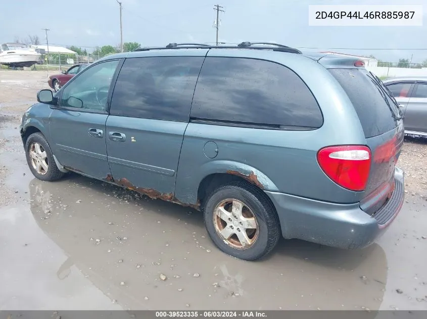 2006 Dodge Grand Caravan Sxt VIN: 2D4GP44L46R885987 Lot: 39523335