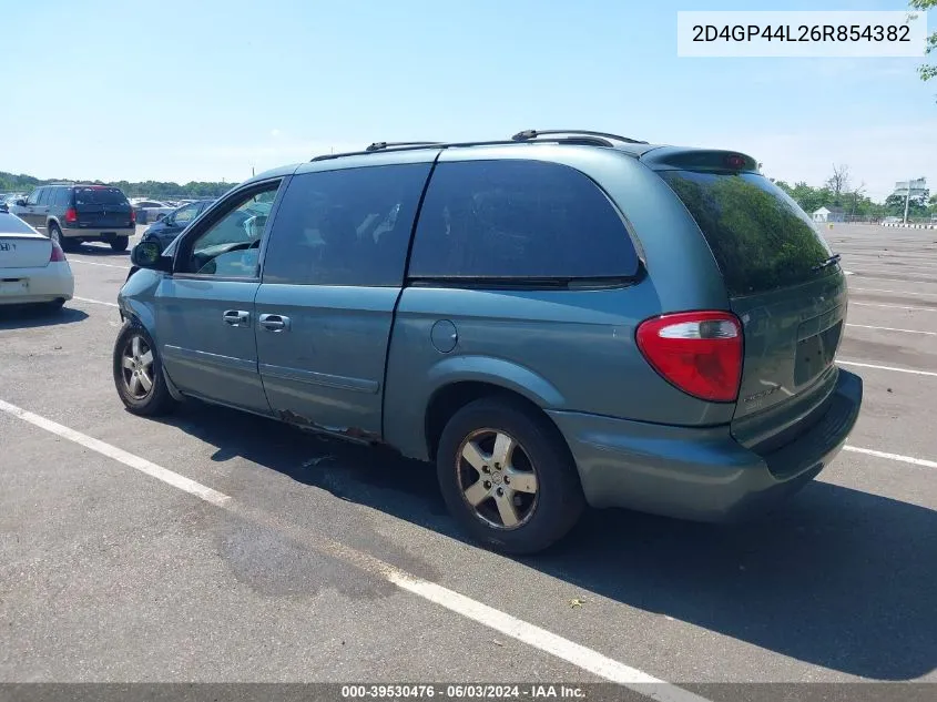 2006 Dodge Grand Caravan Sxt VIN: 2D4GP44L26R854382 Lot: 39530476