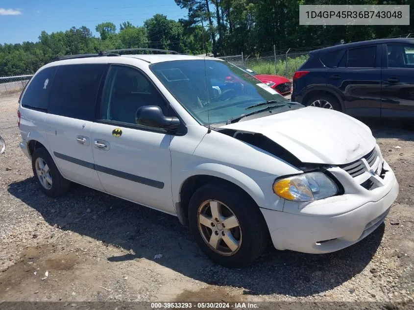 2006 Dodge Caravan Sxt VIN: 1D4GP45R36B743048 Lot: 39533293