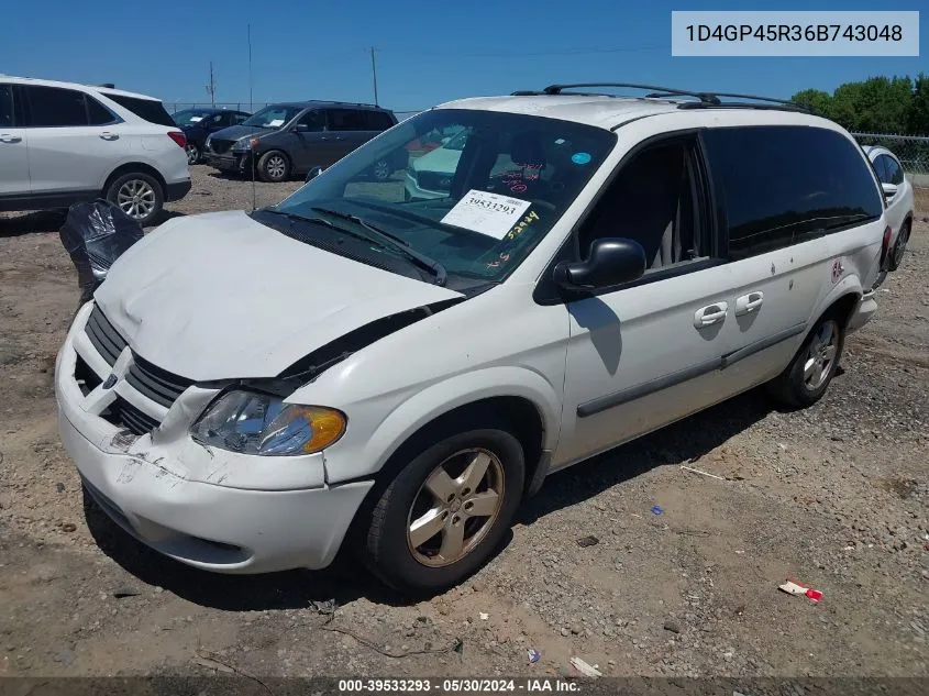 2006 Dodge Caravan Sxt VIN: 1D4GP45R36B743048 Lot: 39533293