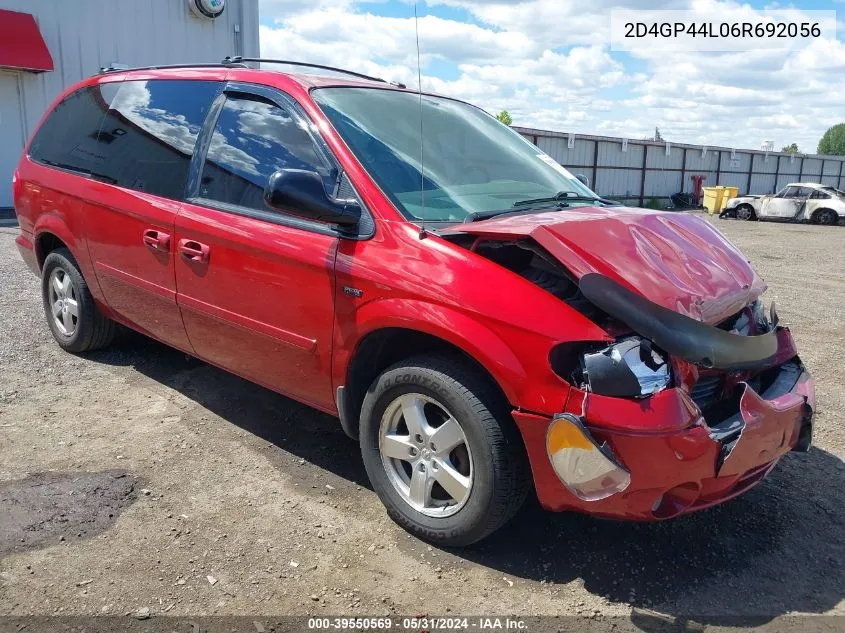 2006 Dodge Grand Caravan Sxt VIN: 2D4GP44L06R692056 Lot: 39550569