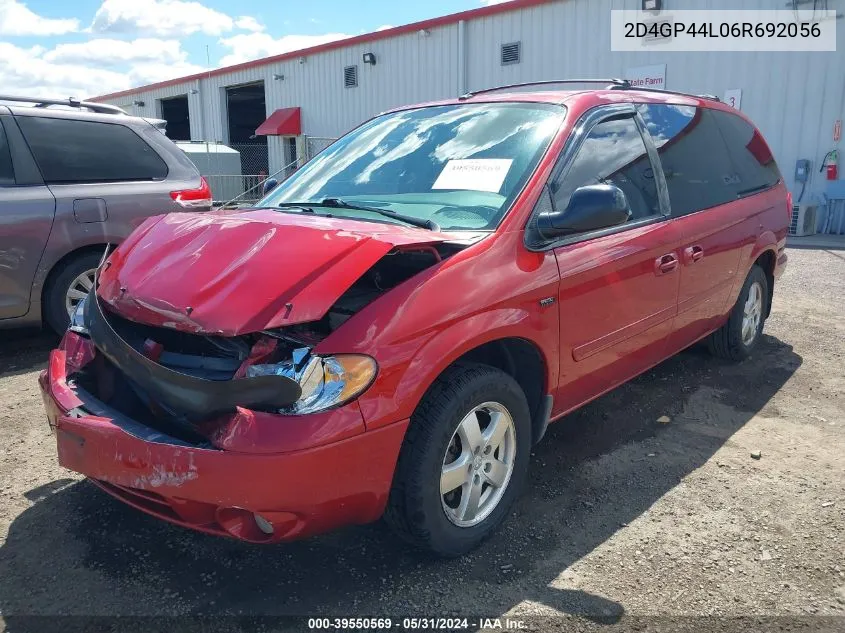 2006 Dodge Grand Caravan Sxt VIN: 2D4GP44L06R692056 Lot: 39550569