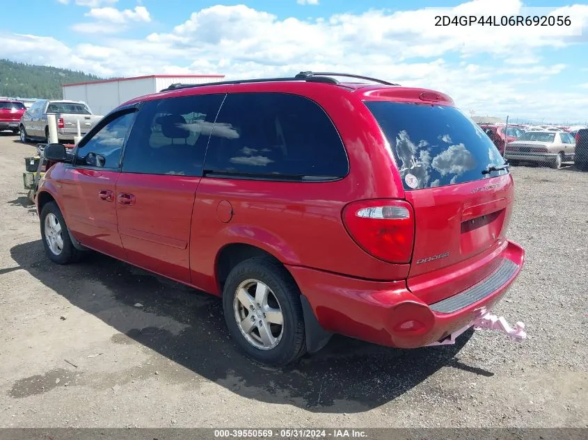 2006 Dodge Grand Caravan Sxt VIN: 2D4GP44L06R692056 Lot: 39550569