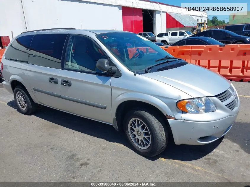 2006 Dodge Grand Caravan Se VIN: 1D4GP24R86B658907 Lot: 39586840