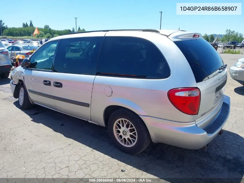 2006 Dodge Grand Caravan Se VIN: 1D4GP24R86B658907 Lot: 39586840