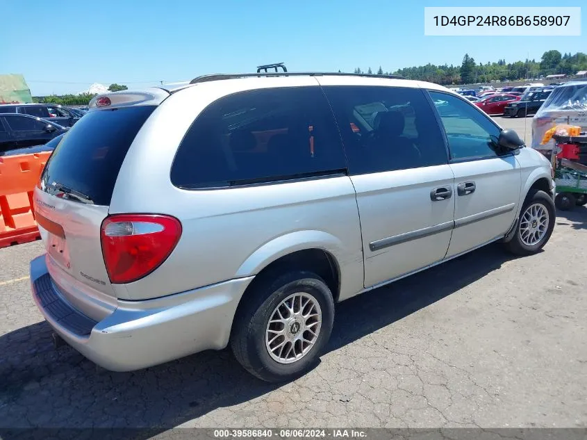 2006 Dodge Grand Caravan Se VIN: 1D4GP24R86B658907 Lot: 39586840