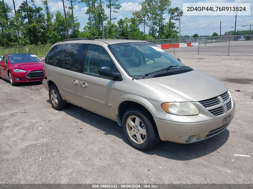 2006 Dodge Grand Caravan Sxt VIN: 2D4GP44L76R913524 Lot: 39600332