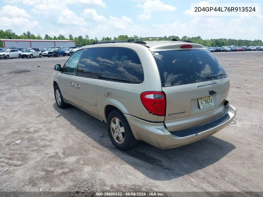 2D4GP44L76R913524 2006 Dodge Grand Caravan Sxt