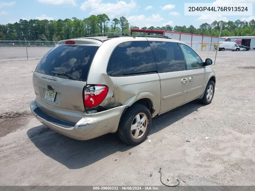 2D4GP44L76R913524 2006 Dodge Grand Caravan Sxt