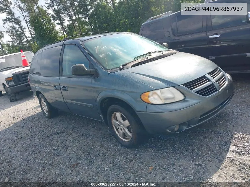 2006 Dodge Grand Caravan Sxt VIN: 2D4GP44L96R867937 Lot: 39625227