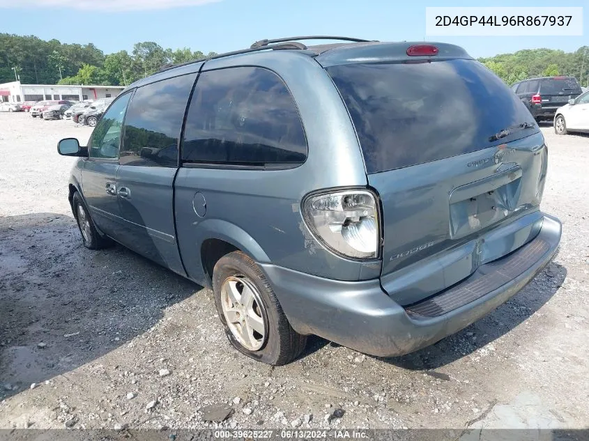 2006 Dodge Grand Caravan Sxt VIN: 2D4GP44L96R867937 Lot: 39625227