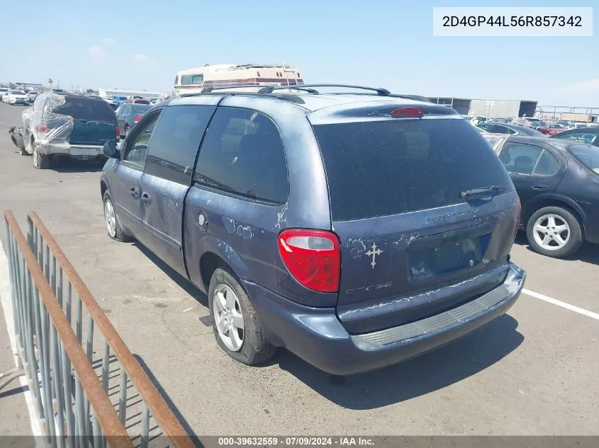 2006 Dodge Grand Caravan Sxt VIN: 2D4GP44L56R857342 Lot: 39903617