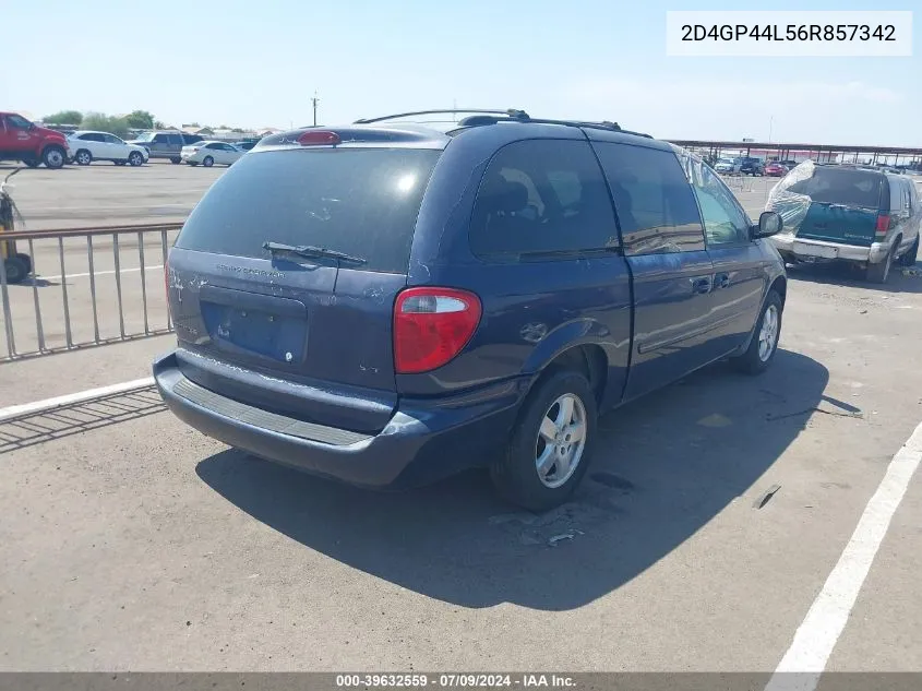 2006 Dodge Grand Caravan Sxt VIN: 2D4GP44L56R857342 Lot: 39903617