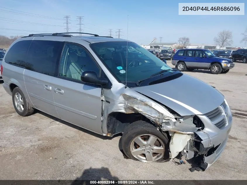 2006 Dodge Grand Caravan Sxt VIN: 2D4GP44L46R686096 Lot: 40052314