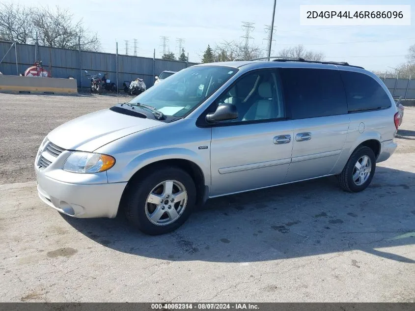 2006 Dodge Grand Caravan Sxt VIN: 2D4GP44L46R686096 Lot: 40052314