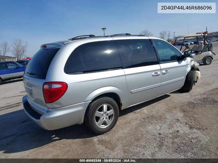 2006 Dodge Grand Caravan Sxt VIN: 2D4GP44L46R686096 Lot: 40052314