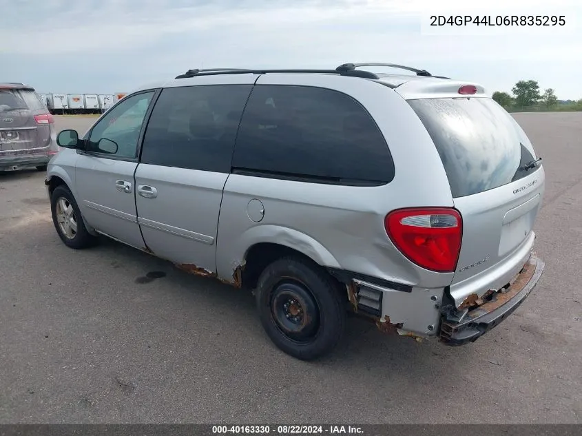 2006 Dodge Grand Caravan Sxt VIN: 2D4GP44L06R835295 Lot: 40163330