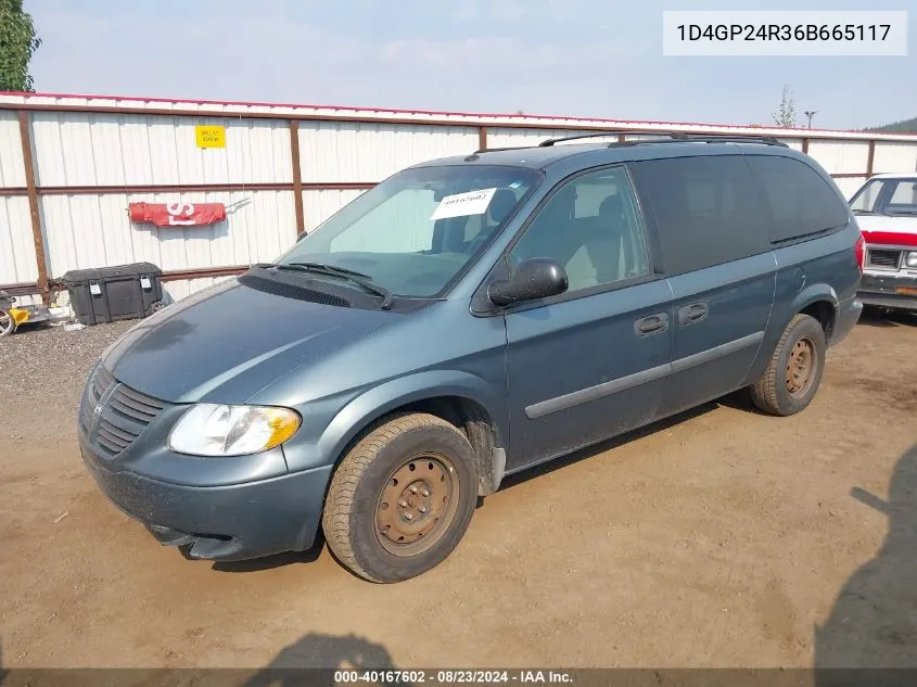 2006 Dodge Grand Caravan Se VIN: 1D4GP24R36B665117 Lot: 40167602