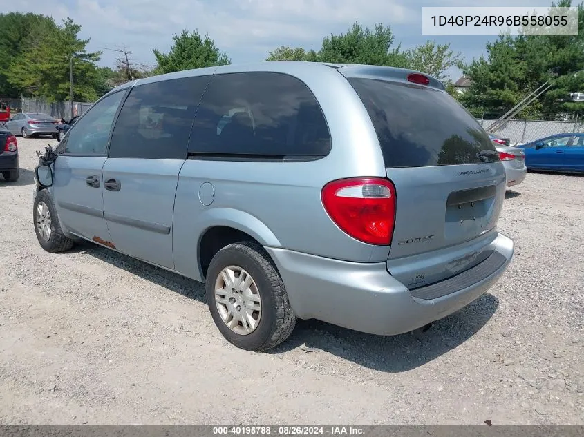 2006 Dodge Grand Caravan Se VIN: 1D4GP24R96B558055 Lot: 40195788