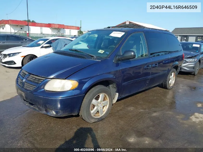 2006 Dodge Grand Caravan Sxt VIN: 2D4GP44L16R646509 Lot: 40255896