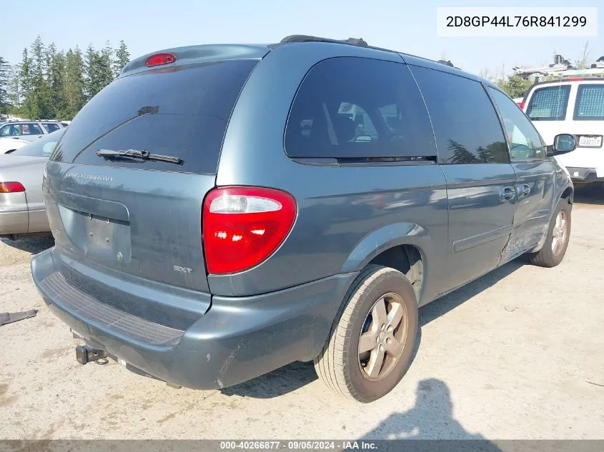 2006 Dodge Grand Caravan Sxt VIN: 2D8GP44L76R841299 Lot: 40266877