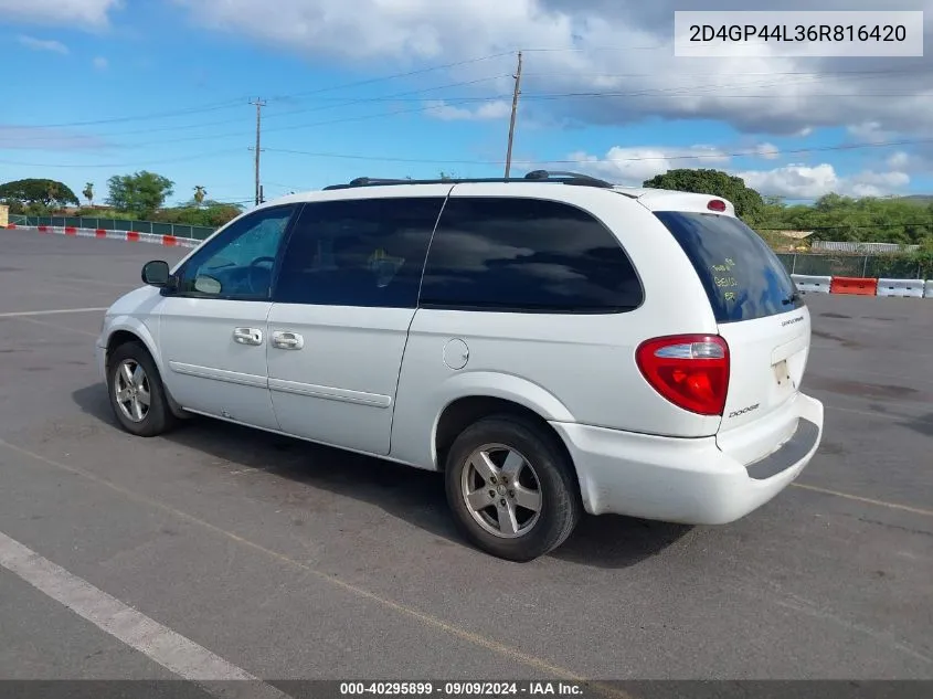 2D4GP44L36R816420 2006 Dodge Grand Caravan Sxt