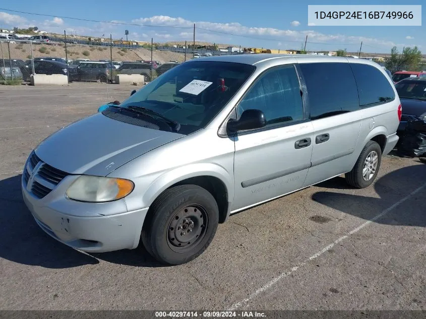 1D4GP24E16B749966 2006 Dodge Grand Caravan Se