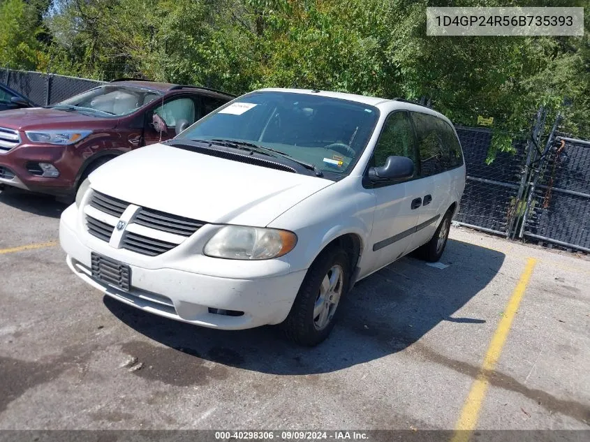 2006 Dodge Grand Caravan Se VIN: 1D4GP24R56B735393 Lot: 40298306