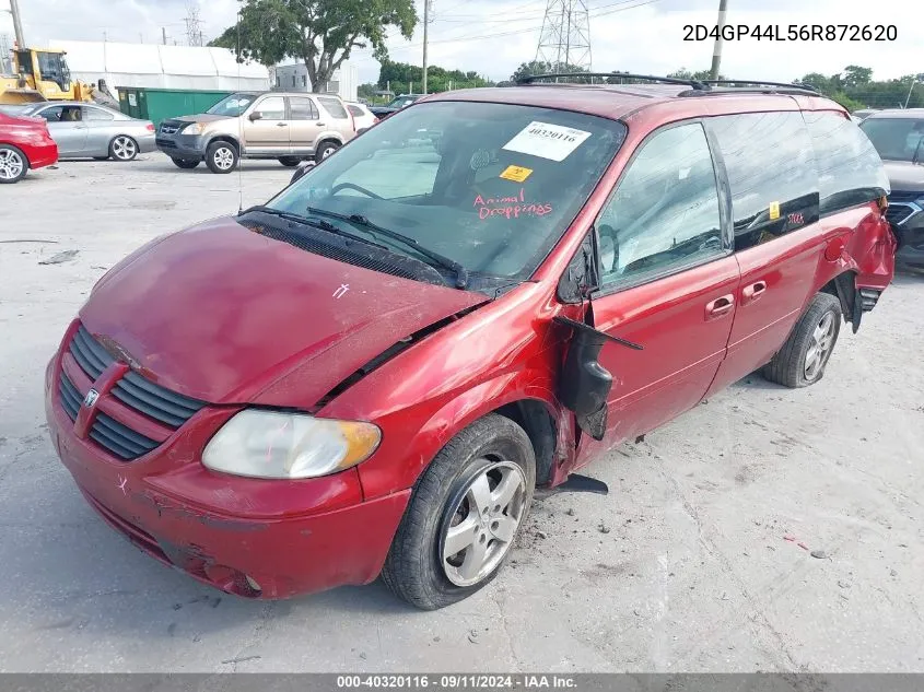 2006 Dodge Grand Caravan Sxt VIN: 2D4GP44L56R872620 Lot: 40320116