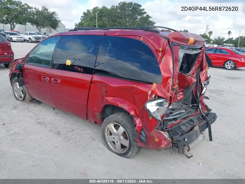 2006 Dodge Grand Caravan Sxt VIN: 2D4GP44L56R872620 Lot: 40320116