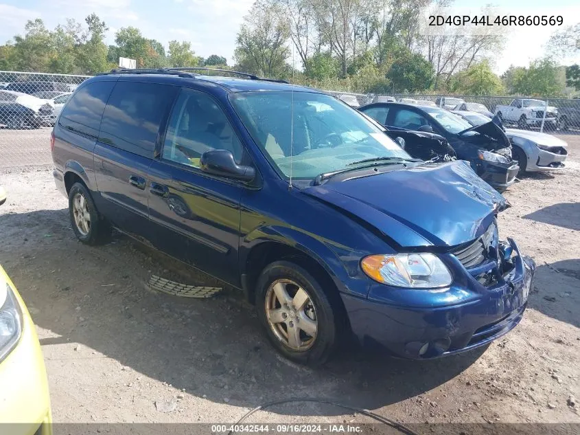 2006 Dodge Grand Caravan Sxt VIN: 2D4GP44L46R860569 Lot: 40342544