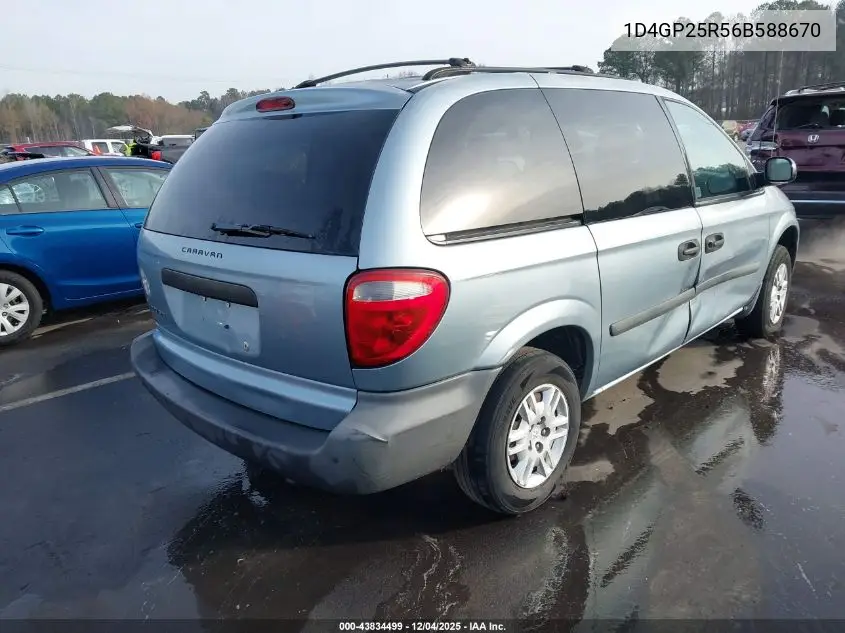 1D4GP25R56B588670 2006 Dodge Caravan Se