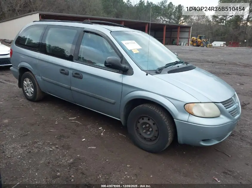 1D4GP24R36B510454 2006 Dodge Grand Caravan Se