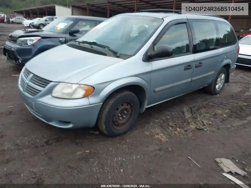 1D4GP24R36B510454 2006 Dodge Grand Caravan Se