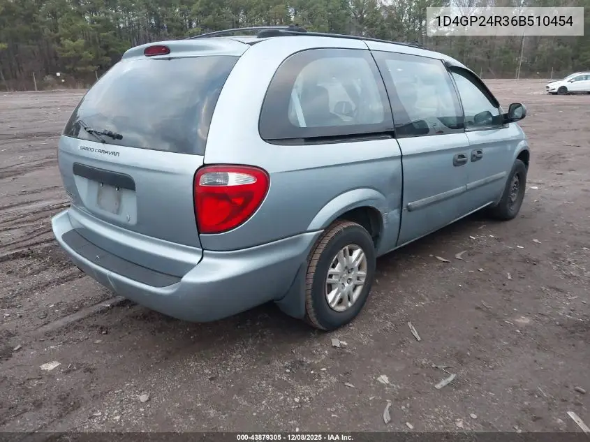 1D4GP24R36B510454 2006 Dodge Grand Caravan Se