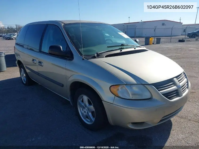 1D4GP45R26B602097 2006 Dodge Caravan Sxt