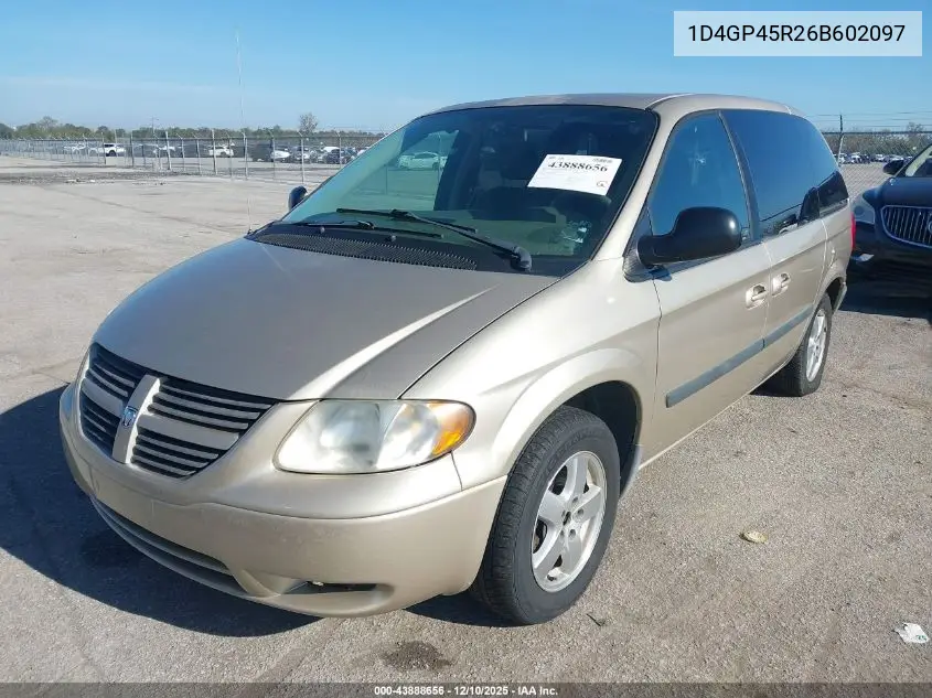 1D4GP45R26B602097 2006 Dodge Caravan Sxt