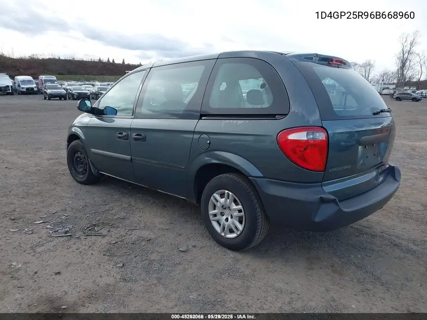 1D4GP25R96B668960 2006 Dodge Caravan Se