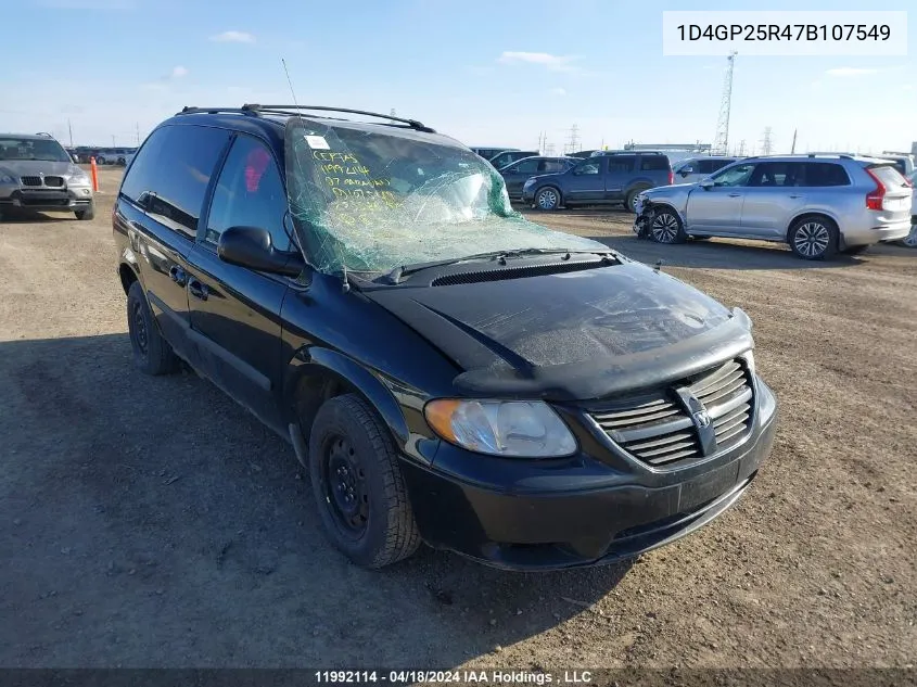 2007 Dodge Caravan Se VIN: 1D4GP25R47B107549 Lot: 11992114