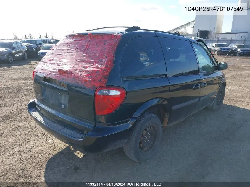 2007 Dodge Caravan Se VIN: 1D4GP25R47B107549 Lot: 11992114