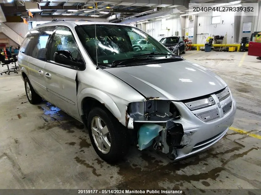 2007 Dodge Grand Caravan Se VIN: 2D4GP44L27R339352 Lot: 20159177