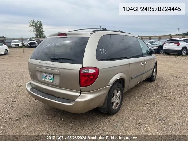 2007 Dodge Grand Caravan VIN: 1D4GP24R57B224445 Lot: 20171303