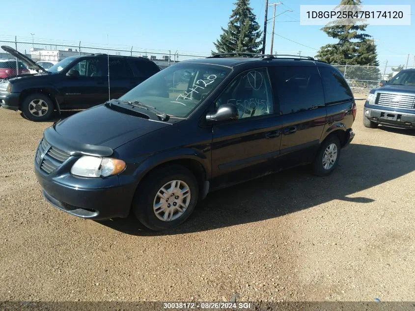 2007 Dodge Caravan Se VIN: 1D8GP25R47B174120 Lot: 30038172